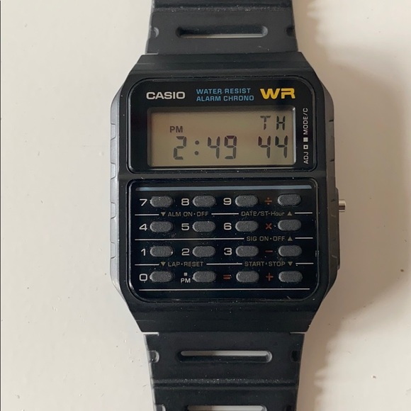 casio retro calculator watch